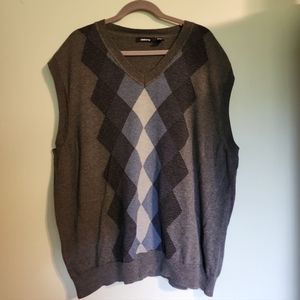 CLEARANCE Argyle Sweater Vest, 3XTall